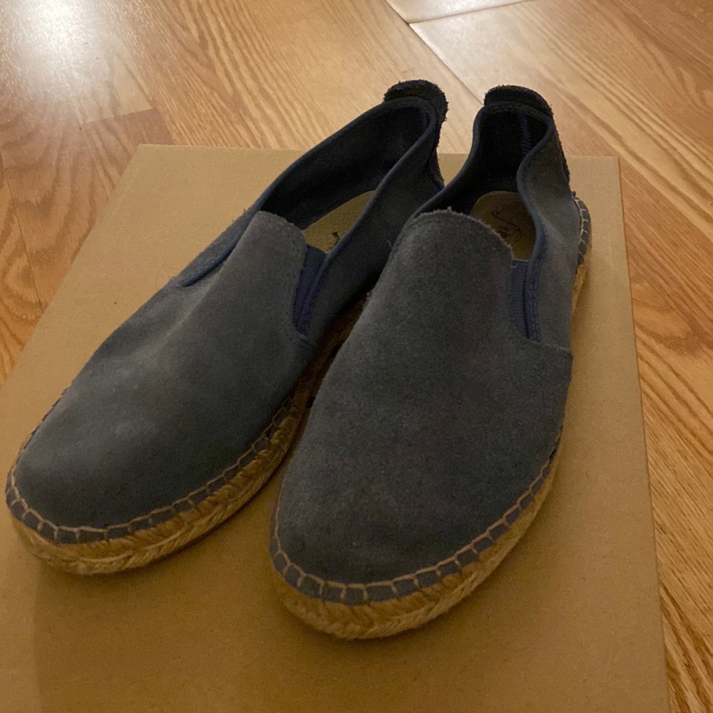 Free people blue suede espadrilles size 36 fit size 5.5 -6, great condition!